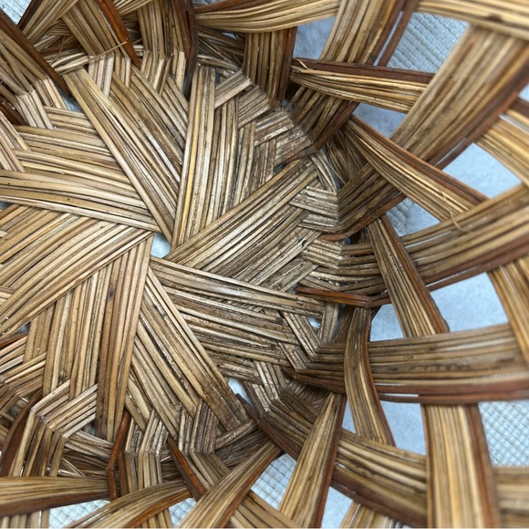 VTG Wicker Basket Planter Braided Woven Cachepot MCM Boho Cottage Set of 3 - Picture 15 of 17